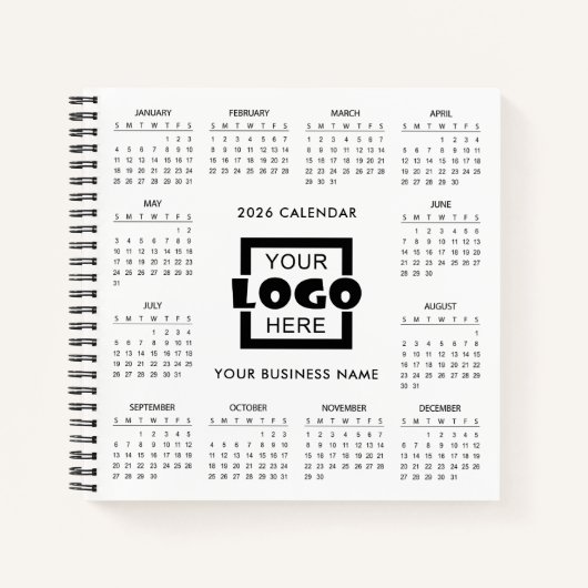 Add Your Own Business Logo 2026 Calendar | Notizblock (Vorderseite)