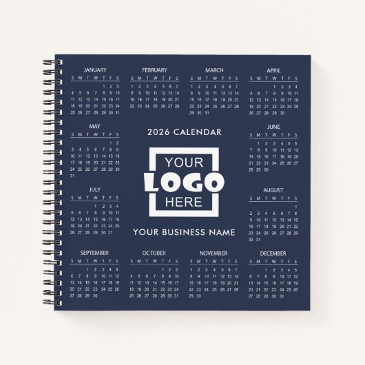 Add Your Own Business Logo 2026 Calendar |  Notizblock (Vorderseite)