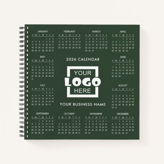 Add Your Own Business Logo 2026 Calendar |  Notizblock (Vorderseite)