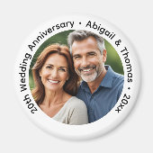 Add Your Own Couple Photo 20th Wedding Anniversary Magnet (Vorne)