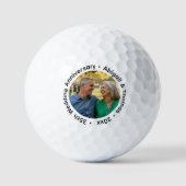 Add Your Own Couple Photo 35th Wedding Anniversary Golfball (Vorderseite)