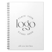 Add Your Own Custom Business Logo Modern White Notizblock (Vorderseite)