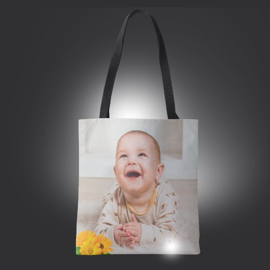 Add your own custom photo front and back tote bag tasche