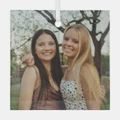 Add Your Own Custom Photo Ornament Aus Glas (Vorderseite)