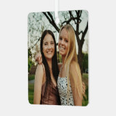 Add Your Own Custom Photo Ornament Aus Metall (Vorderseite links)