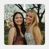 Add Your Own Custom Photo Ornament Aus Metall (Vorderseite)