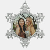 Add Your Own Custom Photo Schneeflocken Zinn-Ornament (Vorderseite)