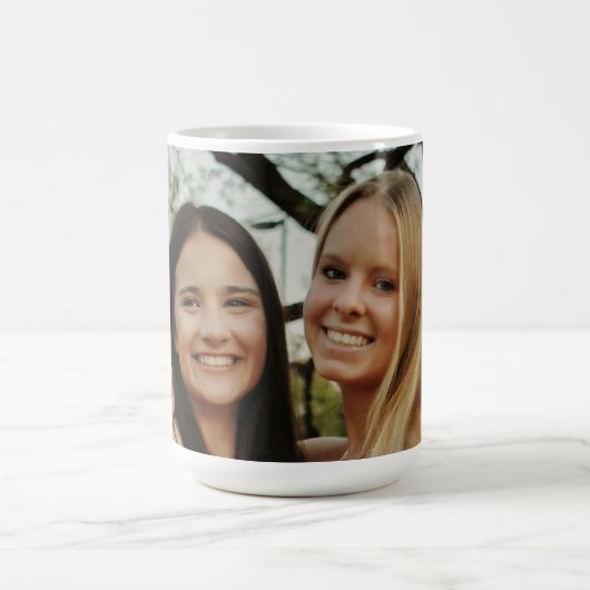 Add Your Own Custom Photo Sisters Besties Kaffeetasse (Mittel)