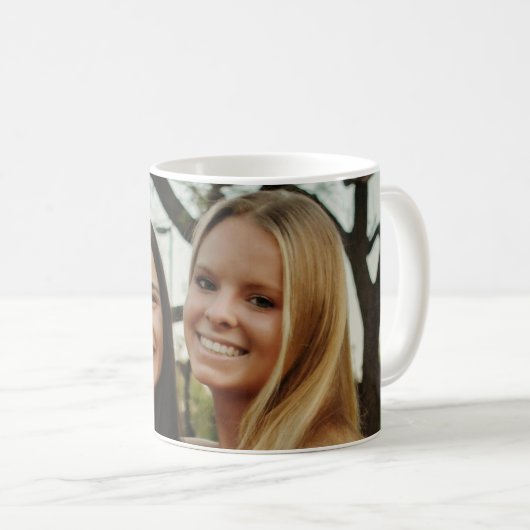 Add Your Own Custom Photo Sisters Besties Kaffeetasse (VorderseiteRechts)