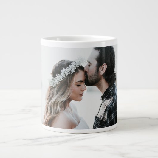 Add Your Own Custom Photo Wedding Jumbo-Tasse (Vorderseite)