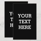 Add Your Own Custom Text Here Black and White Briefpapier (Vorne/Hinten)