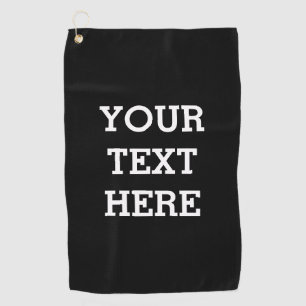 Add Your Own Custom Text Here Black and White Golfhandtuch