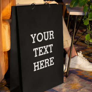 Add Your Own Custom Text Here Black and White Kleine Geschenktüte
