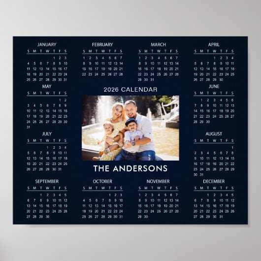 Add Your Own Family Photo 2026 Calendar | Poster (Vorne)