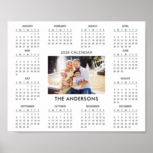 Add Your Own Family Photo 2026 Calendar |  Poster (Vorne)