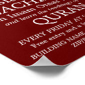 Add Your Own Logo, Islamic Teaching Advertising Poster (Ecke)