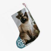 Add Your Own Photo Cat Pets Monogram Kleiner Weihnachtsstrumpf (Rückseite (Hängend))