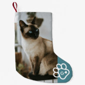 Add Your Own Photo Cat Pets Monogram Kleiner Weihnachtsstrumpf (Vorderseite)