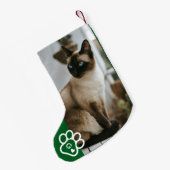 Add Your Own Photo Cat Pets Monogram Kleiner Weihnachtsstrumpf (Rückseite (Hängend))