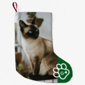 Add Your Own Photo Cat Pets Monogram Kleiner Weihnachtsstrumpf (Vorderseite)
