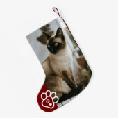 Add Your Own Photo Cat Pets Monogram Kleiner Weihnachtsstrumpf (Rückseite (Hängend))