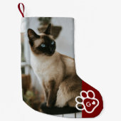 Add Your Own Photo Cat Pets Monogram Kleiner Weihnachtsstrumpf (Vorderseite)
