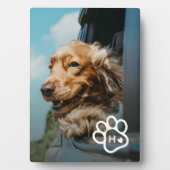 Add Your Own Photo Dog Pets Monogram Fotoplatte (Vorderseite)