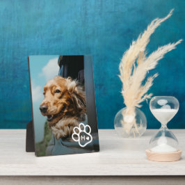 Add Your Own Photo Dog Pets Monogram Fotoplatte