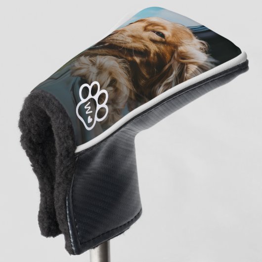 Add Your Own Photo Dog Pets Monogram Golf Headcover (3/4 Vorderseite)