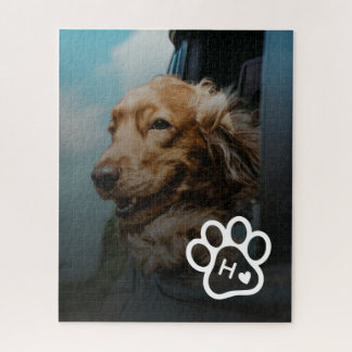Add Your Own Photo Dog Pets Monogram jigsaw puzzle