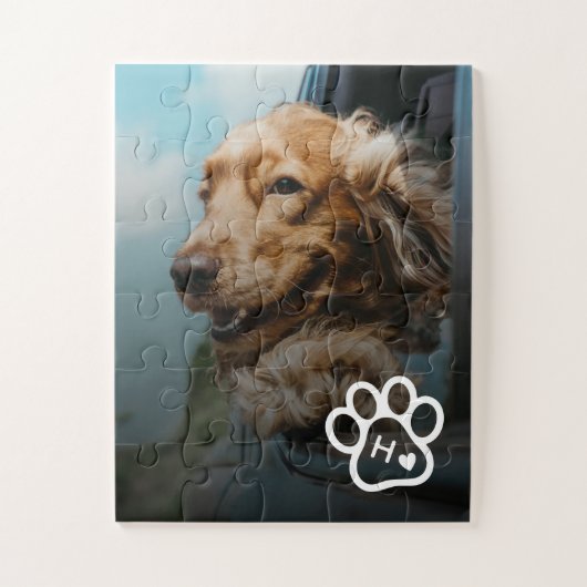 Add Your Own Photo Dog Pets Monogram jigsaw puzzle (Vertikal)