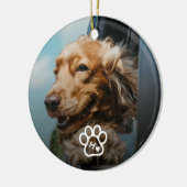 Add Your Own Photo Dog Pets Monogram Keramik Ornament (Links)