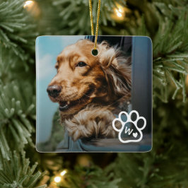 Add Your Own Photo Dog Pets Monogram Keramikornament
