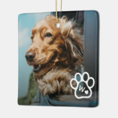 Add Your Own Photo Dog Pets Monogram Keramikornament (Links)