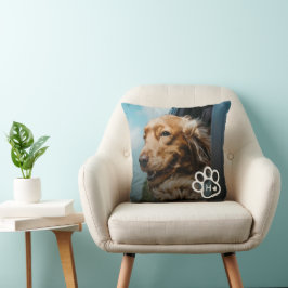 Add Your Own Photo Dog Pets Monogram Kissen
