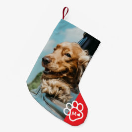 Add Your Own Photo Dog Pets Monogram Kleiner Weihnachtsstrumpf