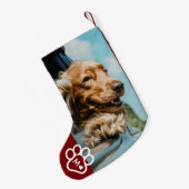 Add Your Own Photo Dog Pets Monogram Kleiner Weihnachtsstrumpf (Rückseite (Hängend))