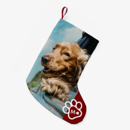 Add Your Own Photo Dog Pets Monogram Kleiner Weihnachtsstrumpf