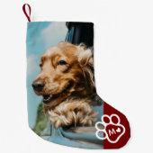 Add Your Own Photo Dog Pets Monogram Kleiner Weihnachtsstrumpf (Vorderseite)