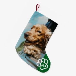Add Your Own Photo Dog Pets Monogram Kleiner Weihnachtsstrumpf