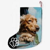 Add Your Own Photo Dog Pets Monogram Kleiner Weihnachtsstrumpf (Rückseite)