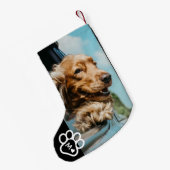 Add Your Own Photo Dog Pets Monogram Kleiner Weihnachtsstrumpf (Rückseite (Hängend))