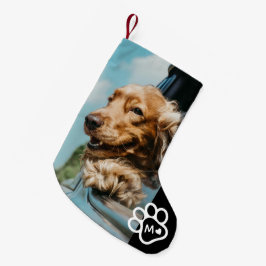 Add Your Own Photo Dog Pets Monogram Kleiner Weihnachtsstrumpf