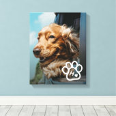 Add Your Own Photo Dog Pets Monogram Leinwanddruck (Insitu (Holzboden))