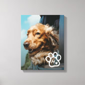 Add Your Own Photo Dog Pets Monogram Leinwanddruck (Vorderseite)