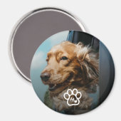 Add Your Own Photo Dog Pets Monogram Magnet (Vorderseite/Rückseite)