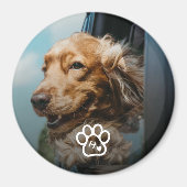 Add Your Own Photo Dog Pets Monogram Magnet (Vorne)