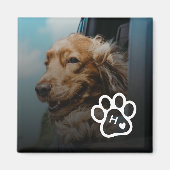 Add Your Own Photo Dog Pets Monogram Magnet (Vorne)