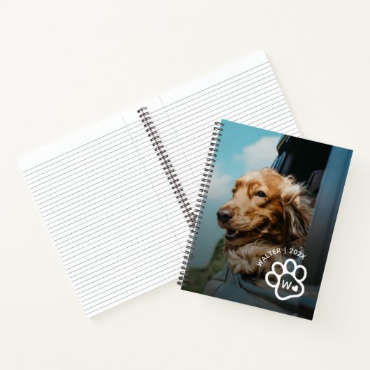 Add Your Own Photo Dog Pets Monogram Notizblock (Innenseite)