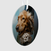 Add Your Own Photo Dog Pets Monogram Ornament (Vorderseite)